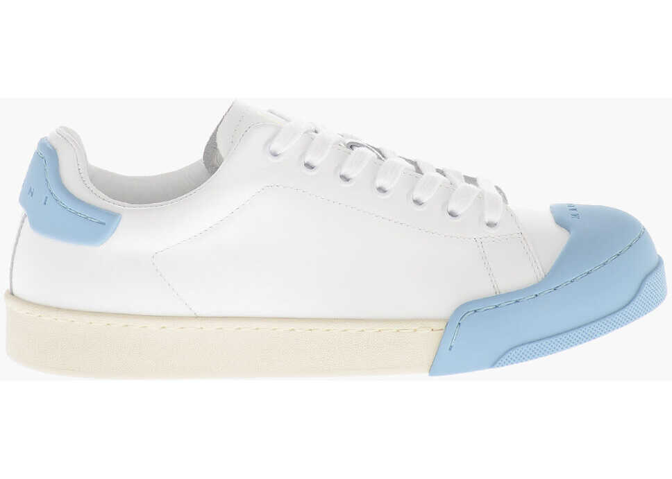Sneakers Marni Low Leather Sneakers With Contrasting Rubber Toe Cap White Femei (BM 19760201) 3