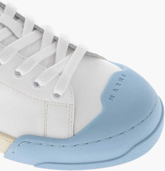 Sneakers Marni Low Leather Sneakers With Contrasting Rubber Toe Cap White Femei (BM 19760201) 4