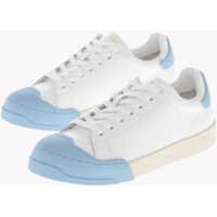 Sneakers Low Leather Sneakers With Contrasting Rubber Toe Cap Femei