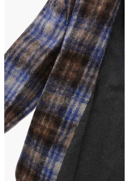 Paltoane DOUUOD Checked Wool-Blend Coat Multicolor Fete (BM 19760216) 4