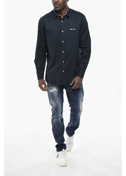 Camasi casual EDENPARK Cotton Shirt Speciale Button-Down Blue Barbati (BM 19760228) 4