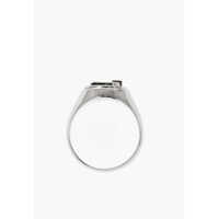 Bijuterii pentru Barbati - Inele DSQUARED2 Brass Signet Ring With Embossed Monogram Silver Barbati (BM 19760231) - B-mall.ro