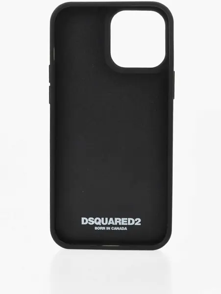 Huse mobil & tablete DSQUARED2 Solid-Color Iphone 13 Pro Case With Embossed Logo Black Barbati (BM 19760234) 2