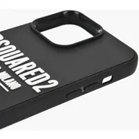 Huse mobil & tablete DSQUARED2 pentru Barbati - Huse mobil & tablete DSQUARED2 Solid-Color Iphone 13 Pro Case With Embossed Logo Black Barbati (BM 19760234) - B-mall.ro