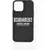 DSQUARED2 Solid-Color Iphone 13 Pro Case With Embossed Logo Black