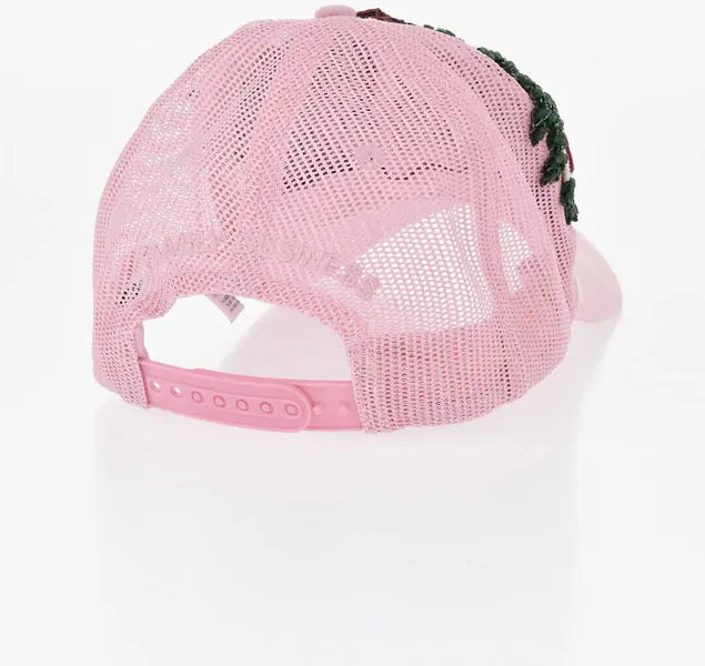 Sepci DSQUARED2 Cotton And Mesh Baseball Cap Tropical With Bead And Sequin E Pink Femei (BM 19760255) 2