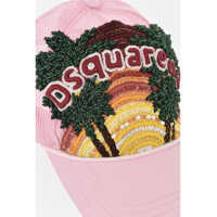 Sepci DSQUARED2 Dama - Sepci DSQUARED2 Cotton And Mesh Baseball Cap Tropical With Bead And Sequin E Pink Femei (BM 19760255) - B-mall.ro
