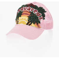 Sepci Cotton And Mesh Baseball Cap Tropical With Bead And Sequin E Femei