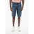 Diesel Slim Fit Shorts With Logo Button Blue