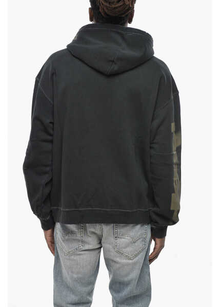 Bluze de trening Diesel Brushed Cotton Hoodie S-Boxt-Hood-N4 With Ombre Print Black Barbati (BM 19760351) 2