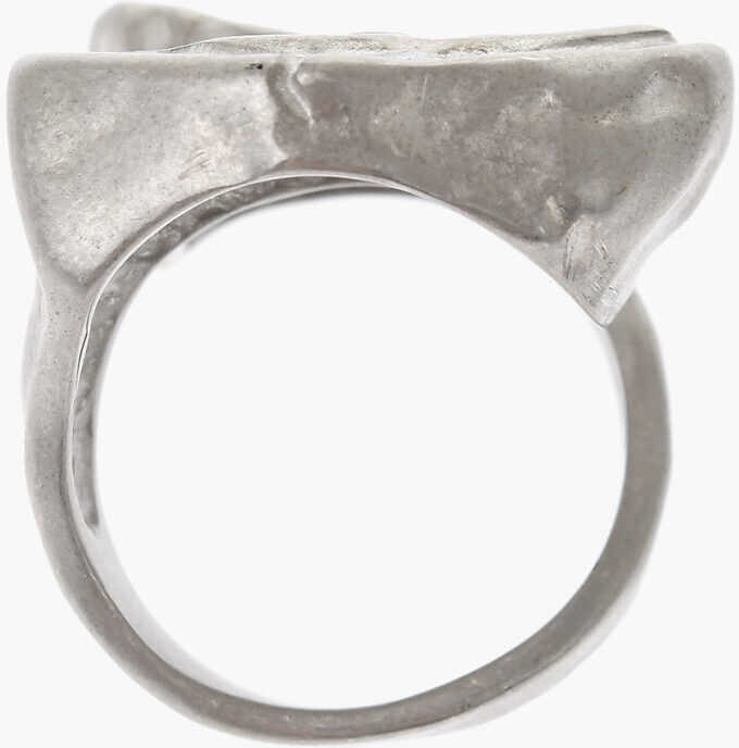 Inele DSQUARED2 Silver-Effect Metal Signet Ring Silver Barbati (BM 19760357) 3