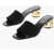 Givenchy Open-Toe Jacquard Fabric Mules With Iconic 5Cm Heel Black