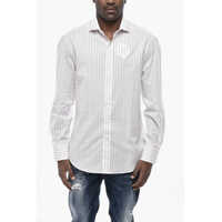 Camasi casual Hairline Cotton Shirt With French Collar Barbati