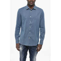 Camasi de blugi Denim Shirt With French Collar Barbati