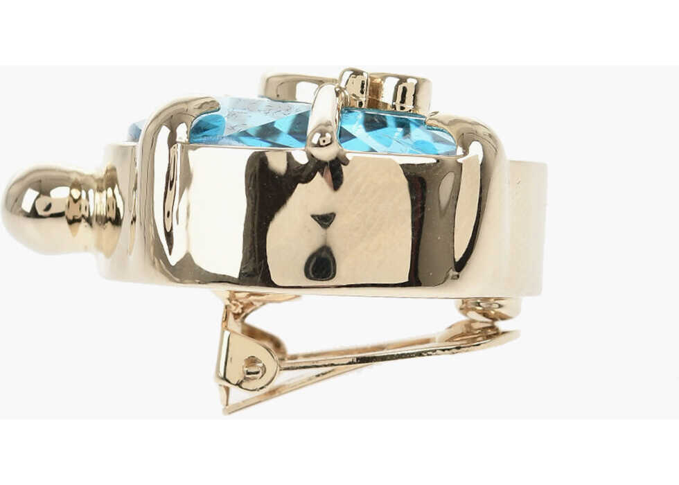 Cercei DSQUARED2 Metal Clip-On Earrings With Set Crystals Blue Femei (BM 19760375) 2