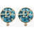 DSQUARED2 Metal Clip-On Earrings With Set Crystals Blue