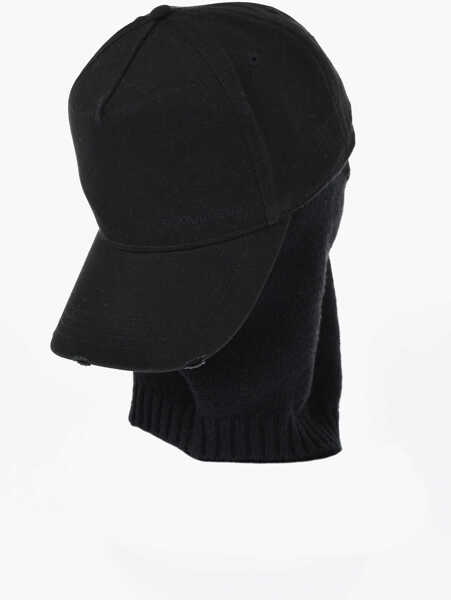Caciuli DSQUARED2 Bucket Hat Hat-Titude With Retro Gabardine Visor And Wool Ba Black Barbati (BM 19760378) 2