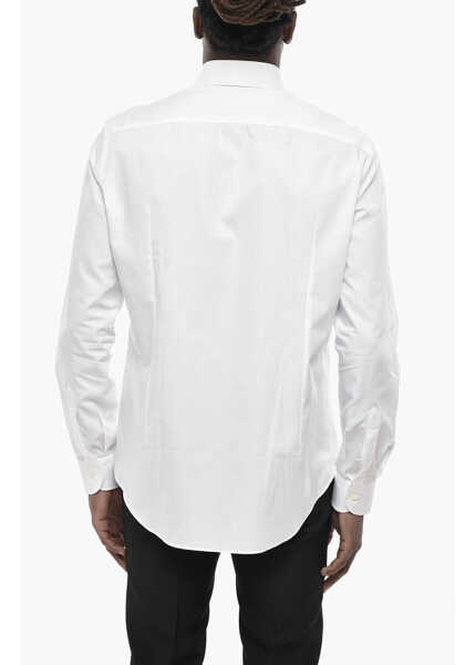Camasi casual VINCENZO DI RUGGIERO Cotton Poplin Shirt With French Collar White Barbati (BM 19760381) 2