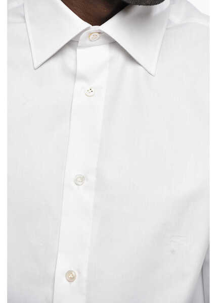 Camasi casual VINCENZO DI RUGGIERO Cotton Poplin Shirt With French Collar White Barbati (BM 19760381) 3
