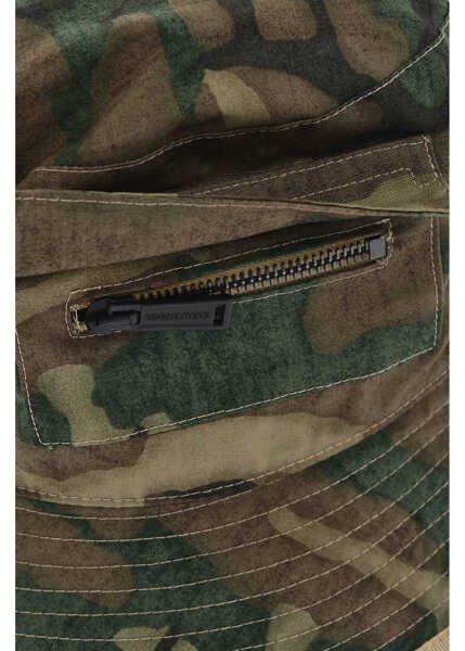 Caciuli DSQUARED2 Camouflage Bucket Hat With Pocket Brown Barbati (BM 19760393) 3