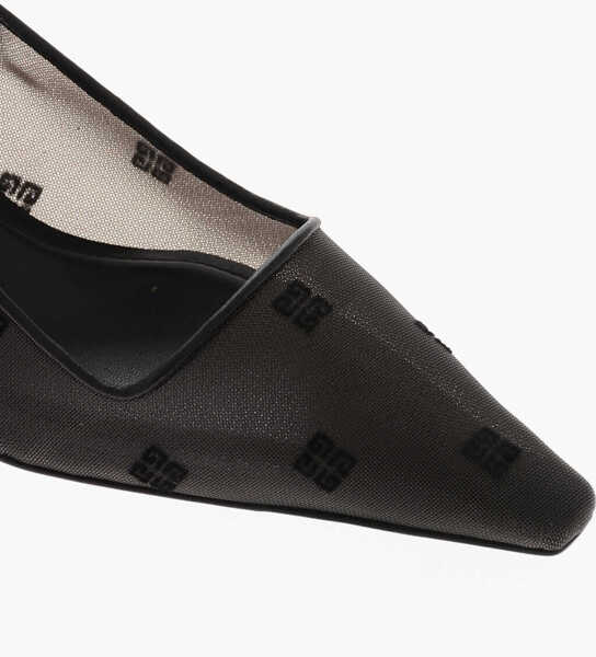 Pantofi stiletto Givenchy Monogram Mesh Slingbacks With Iconic 5Cm Heel Black Femei (BM 19760402) 4