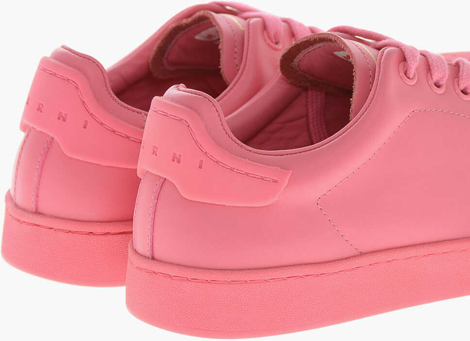 Sneakers Marni Low Leather Sneakers With Rubber Toe Cap Pink Femei (BM 19760405) 2