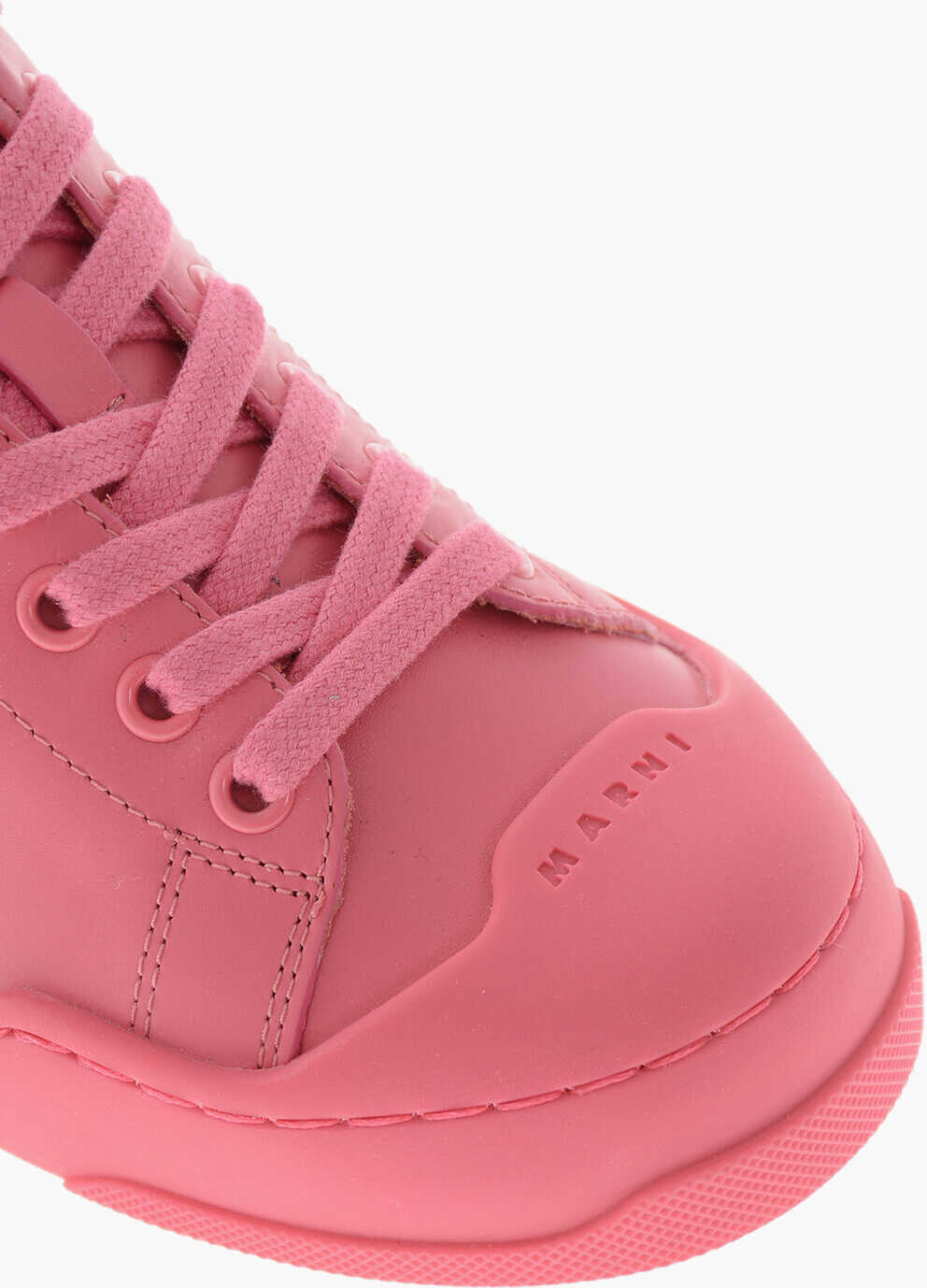 Sneakers Marni Low Leather Sneakers With Rubber Toe Cap Pink Femei (BM 19760405) 4