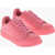 Marni Low Leather Sneakers With Rubber Toe Cap Pink