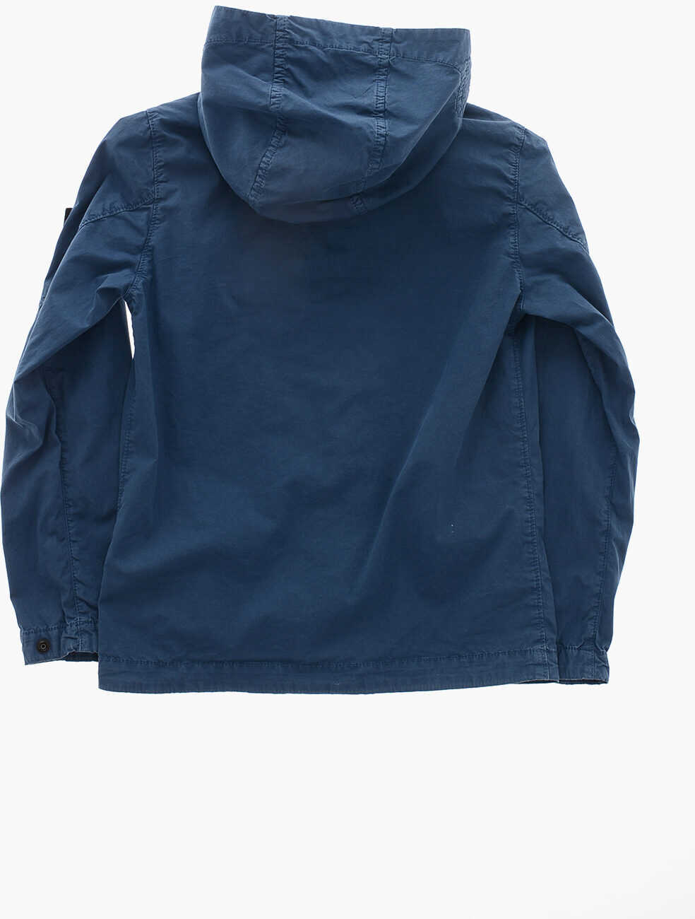 Jachete Stone Island Cotton Blend Windbreaker With Front Zip Blue Baieti (BM 19760411) 3