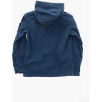 Imbracaminte Stone Island pentru Baieti pagina 2 - Jachete Stone Island Cotton Blend Windbreaker With Front Zip Blue Baieti (BM 19760411) - B-mall.ro