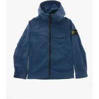 Jachete Cotton Blend Windbreaker With Front Zip Baieti