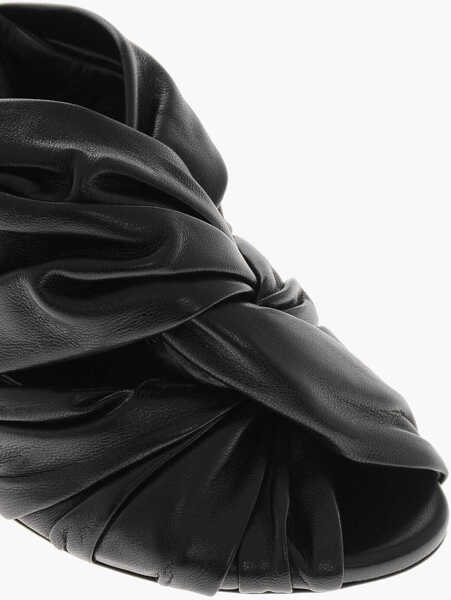 Saboti Givenchy Open-Toe Leather Mules Twist With 10Cm Heel Black Femei (BM 19760417) 4