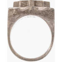 Bijuterii pentru Barbati - Inele DSQUARED2 Metal Ring Funky Tribal Decorated With Maple Leaf Motif Black Barbati (BM 19760420) - B-mall.ro