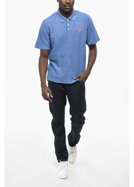 Tricouri Polo DSQUARED2 Cotton Terry Polo With Logo Pin Light Blue Barbati (BM 19760429) 4