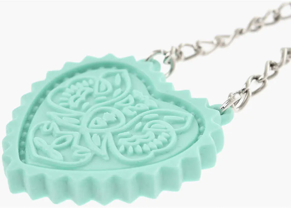 Cercei DSQUARED2 Open Your Heart Drop Earrings With Embossed Print Green Femei (BM 19760435) 2