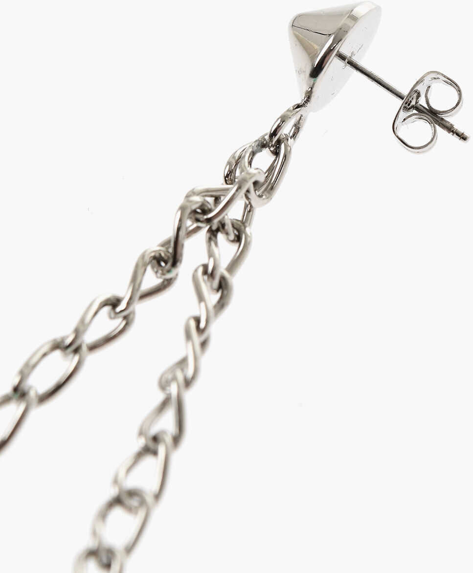 Cercei DSQUARED2 Open Your Heart Drop Earrings With Embossed Print Green Femei (BM 19760435) 3