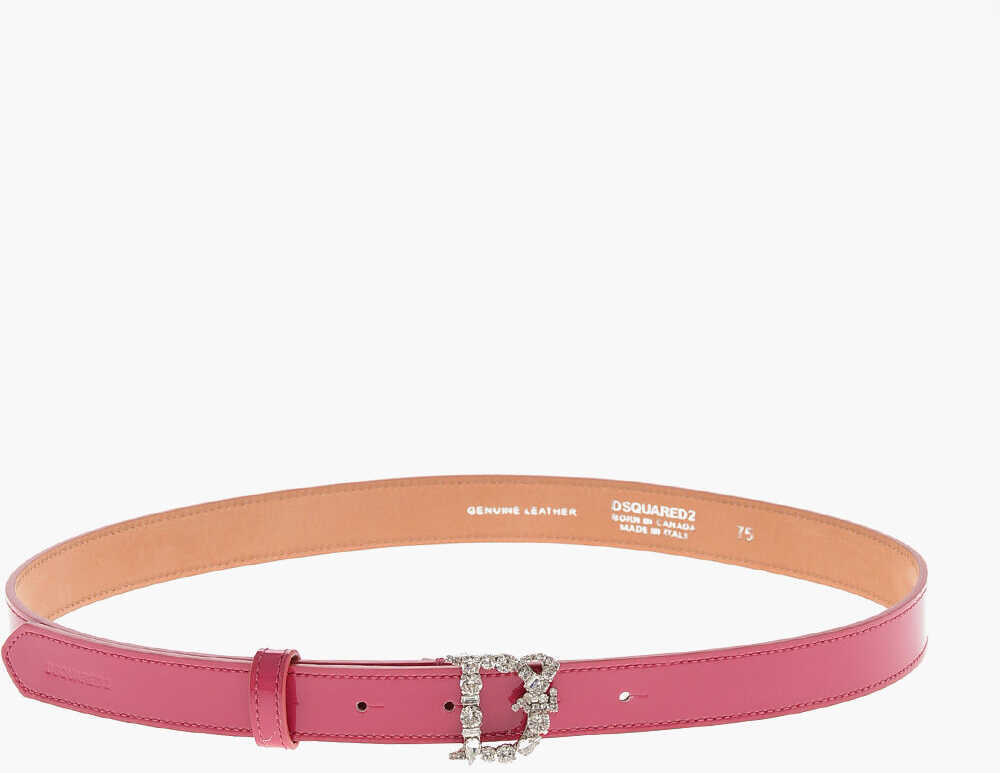Curele DSQUARED2 Patent Leather Belt 20Mm Pink Femei (BM 19760438) 3