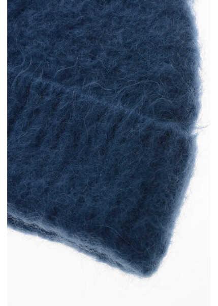 Caciuli Acne Studios Wool-Blend Beanie Kameo In Solid Color Blue Barbati (BM 19760441) 2