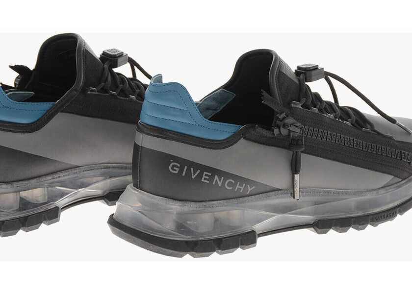 Sneakers Givenchy Faux Leather Zip-Up Sneakers With Drawstring Detail Black Barbati (BM 19760444) 2