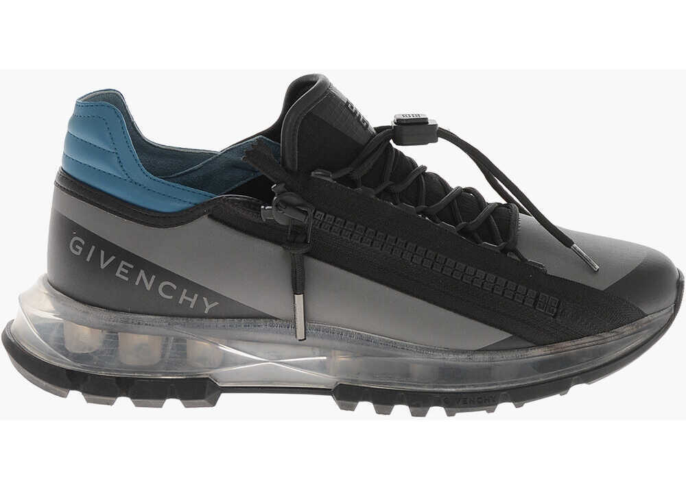 Sneakers Givenchy Faux Leather Zip-Up Sneakers With Drawstring Detail Black Barbati (BM 19760444) 3