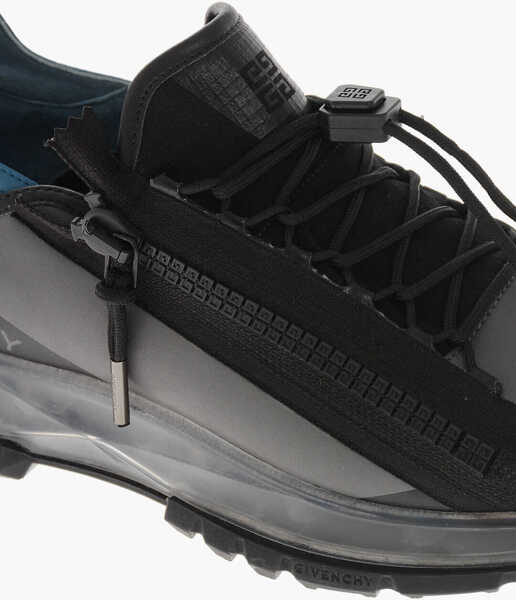 Sneakers Givenchy Faux Leather Zip-Up Sneakers With Drawstring Detail Black Barbati (BM 19760444) 4