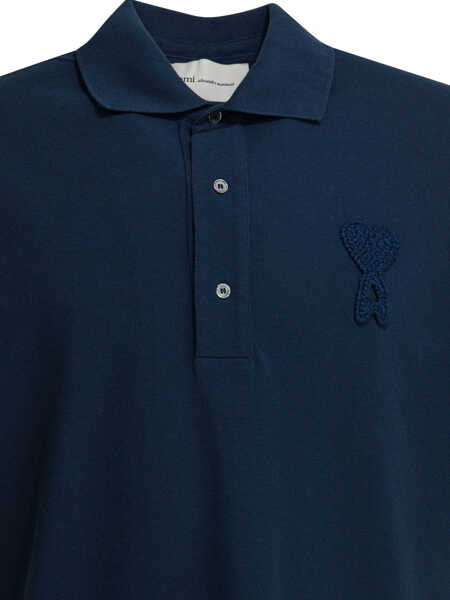 Tricouri Polo AMI Paris Polo shirts Blue Barbati (BM 19760832) 3