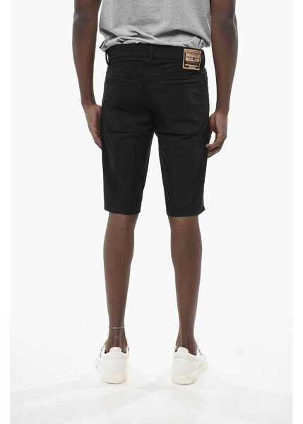 Pantaloni scurti Diesel Slim-Fit Solid-Color Shorts Black Barbati (BM 19760897) 2