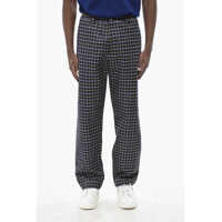 Pantaloni casual Wool-Blend 4-Pocket Trousers With Check Pattern Barbati