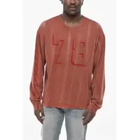 Tricouri Long-Sleeve Crew Neck T-Shirt T-Boxt-Ls-Q2 With Velour Detai Barbati