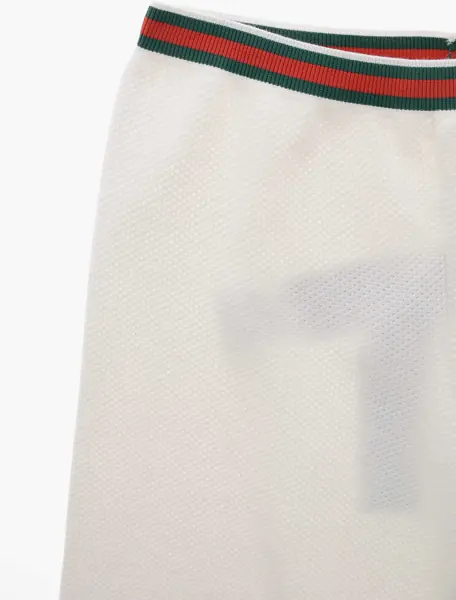 Pantaloni scurti Gucci Knit Shorts With Iconic Elastic Waistband White Baieti (BM 19760966) 2