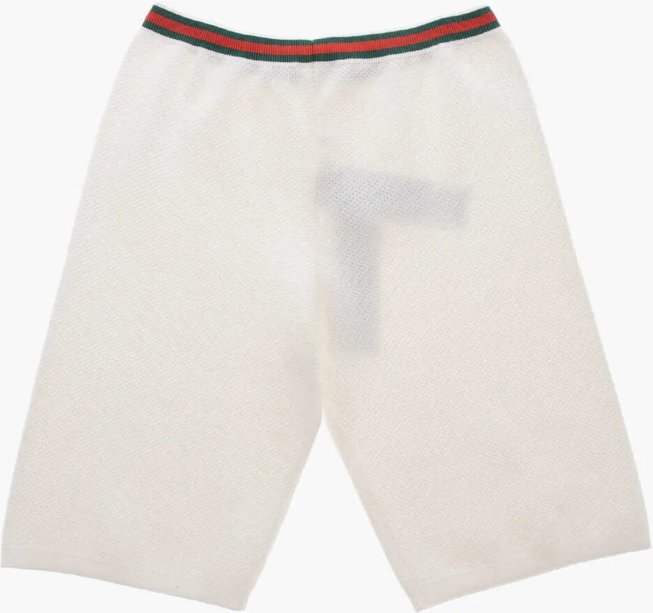 Pantaloni scurti Gucci Knit Shorts With Iconic Elastic Waistband White Baieti (BM 19760966) 3