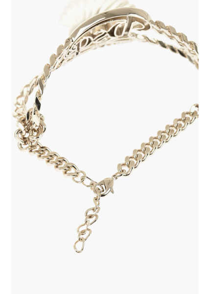 Coliere DSQUARED2 Gold-Tone Metal Necklace With Shell-Shaped Pendant Gold Femei (BM 19760978) 3