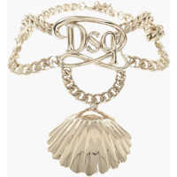 Coliere DSQUARED2 Gold-Tone Metal Necklace With Shell-Shaped Pendant
