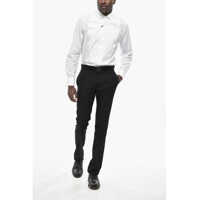 Pantaloni eleganti pentru Barbati - Pantaloni eleganti Givenchy Wool Trousers With Satin Waist Detail Black Barbati (BM 19760981) - B-mall.ro